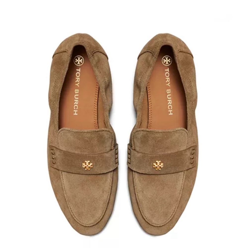 Tory Burch Brown Suede Loafers
